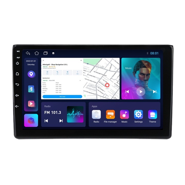 Navigatie Ford Fusion (2002-2012) cu Android, 1GB RAM, 16 GB, Ecran IPS 9" 1024 x 600, WiFi, Bluetooth, suport camera DVR