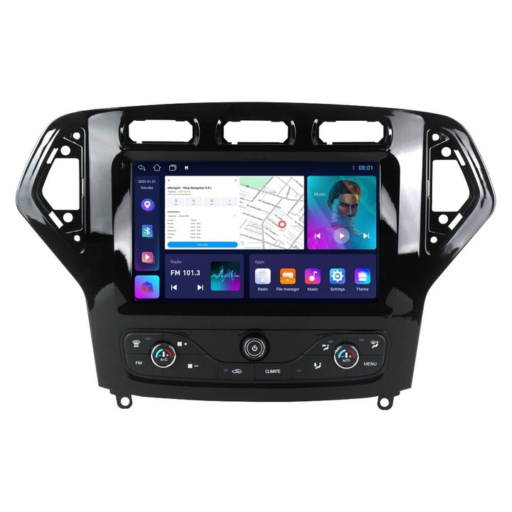 Navigatie Ford Mondeo IV (2007-2011) (Cu navigatie originala) cu Android, 1GB RAM, 16 GB, Ecran IPS 9" 1024 x 600, WiFi, Bluetooth, suport camera DVR