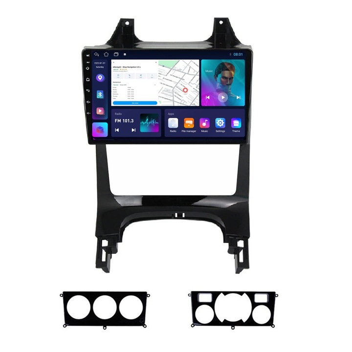 Navigatie Peugeot 3008 I (2009-2016) cu Android, 2GB RAM, 32 GB, Ecran IPS 9" 1280 x 720, CarPlay & Android Auto, WiFi, Bluetooth, suport camera DVR