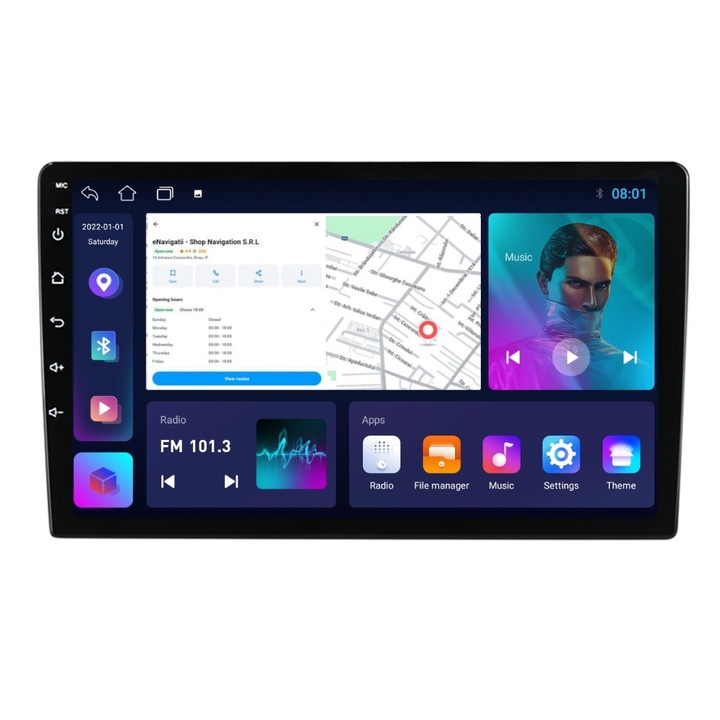 Navigatie VW Amarok (dupa 2010) cu Android, 1GB RAM, 16 GB, Ecran IPS 10" 1024 x 600, WiFi, Bluetooth, suport camera DVR