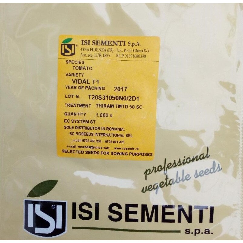 Seminte tomate Timpurii Vidal F1-1000 Sem