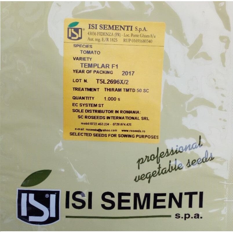 Tomate ovale pentru Templar F1 (rosii productive de camp-1000 sem)