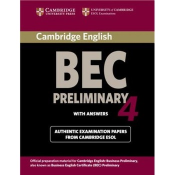 Cambridge BEC Preliminary 4 with Answers: Examination Papers from University of Cambridge ESOL Examinations: English for Speakers of Other Languages, Cambridge ESOL (Manufactured by) Cambridge BEC Preliminary 4 with Answers: Examination Papers from University of Cambridge ESOL Examinations: English for Speakers of Other Languages, Cambridge ESOL (Manufactured by)