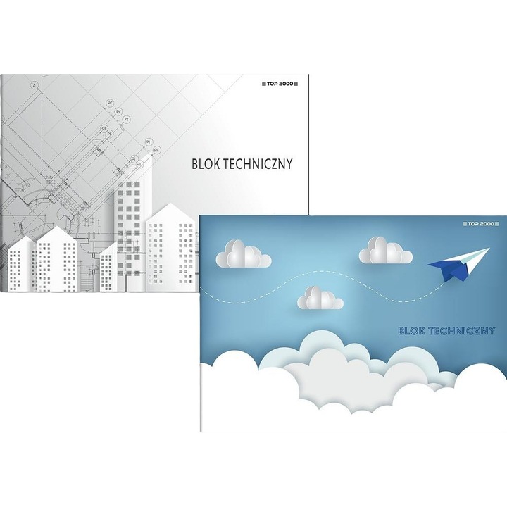 Bloc tehnic A4 Top 2000, 10 foi, 140 g/m2, alb
