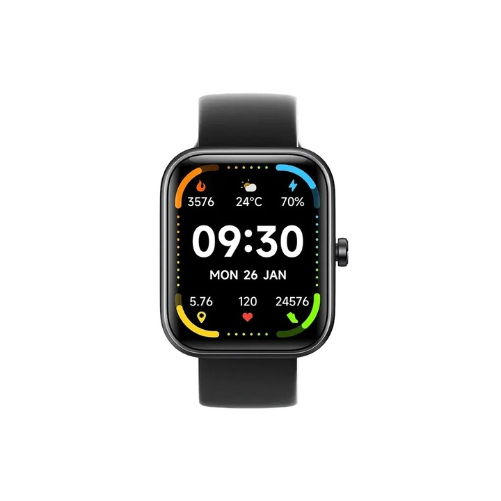 Smart часовник ttec, Tempus, 47 mm, Rectangular Case, Smartwatch, 2S09W, Black