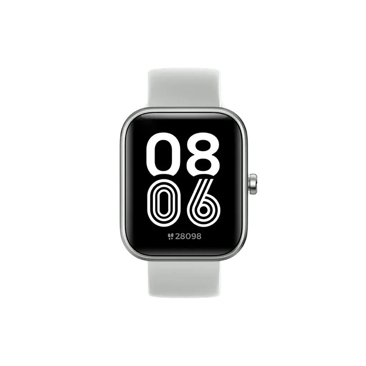 Smartwatch ttec, Tempus, 47 mm, Carcasă dreptunghiulară, Smartwatch, 2S09W, Argintiu