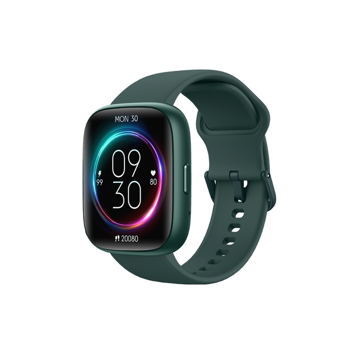 Ceas inteligent ttec, Tempus, 47 mm, Carcasă dreptunghiulară, Smartwatch, 2S10W, Verde