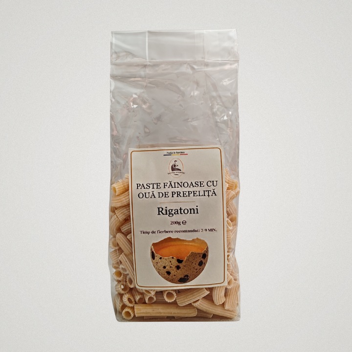 Paste Rigatoni cu oua de prepelita 200g - Darurile Prepelitei