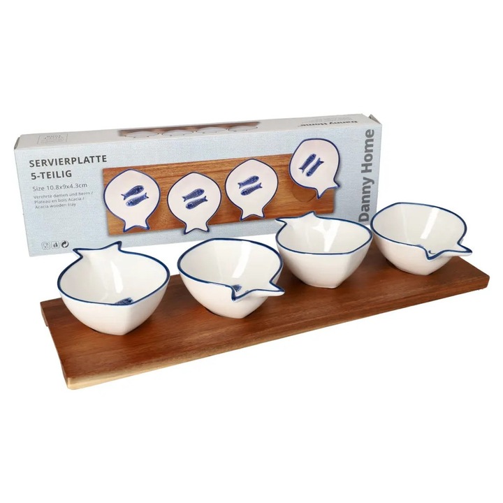 Set de servire "Pește" Danny Home, 10.8x9x4.3 cm