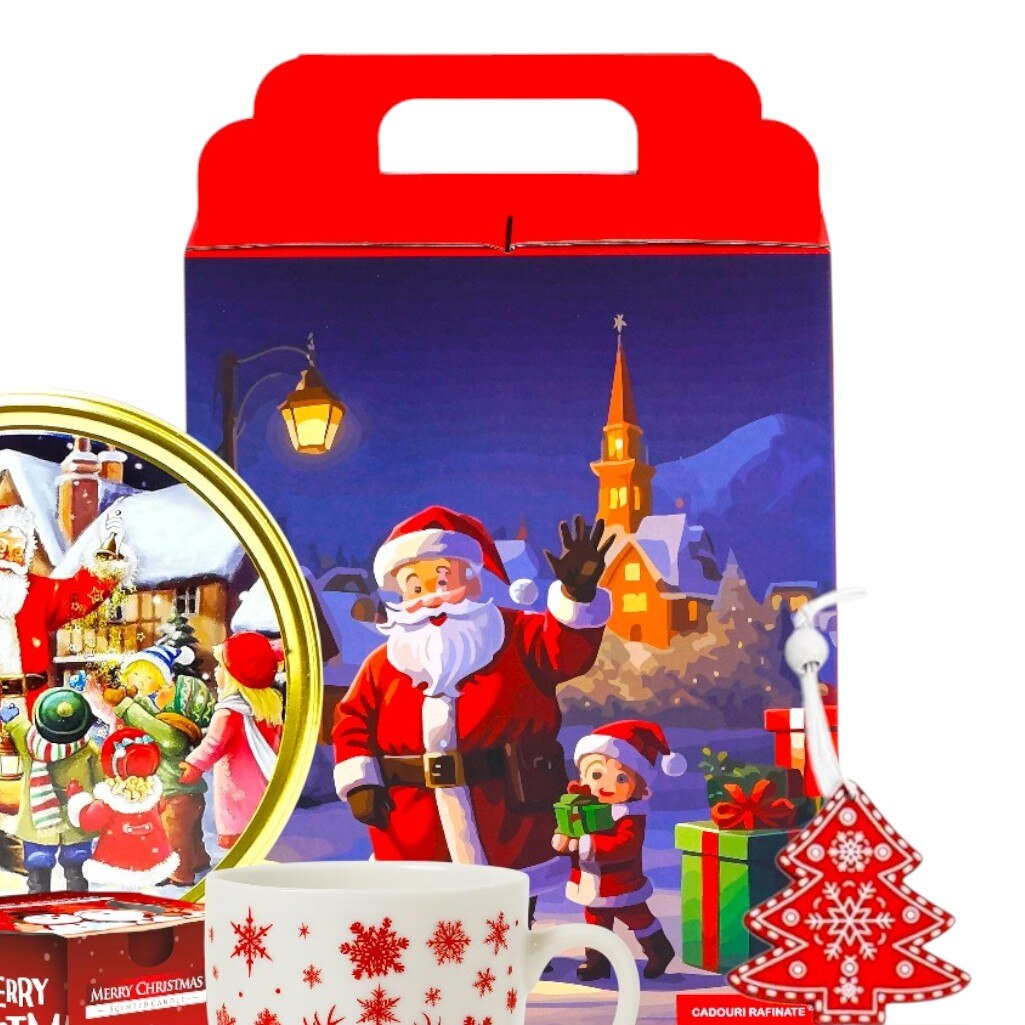 Pachet Cadou Craciun Secret Santa - Model Merry Christmas - Miere