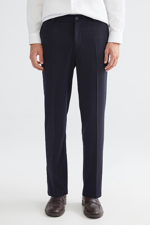 LC WAIKIKI, Pantaloni chino cu talie medie, Bleumarin