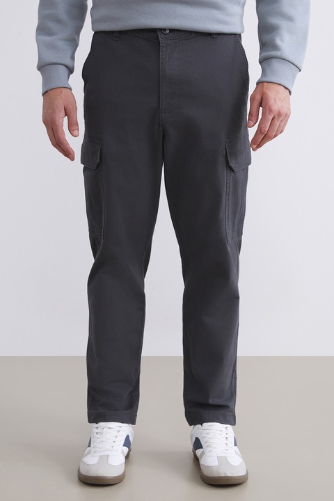 LC WAIKIKI, Pantaloni cargo cu croiala dreapta, Gri antracit