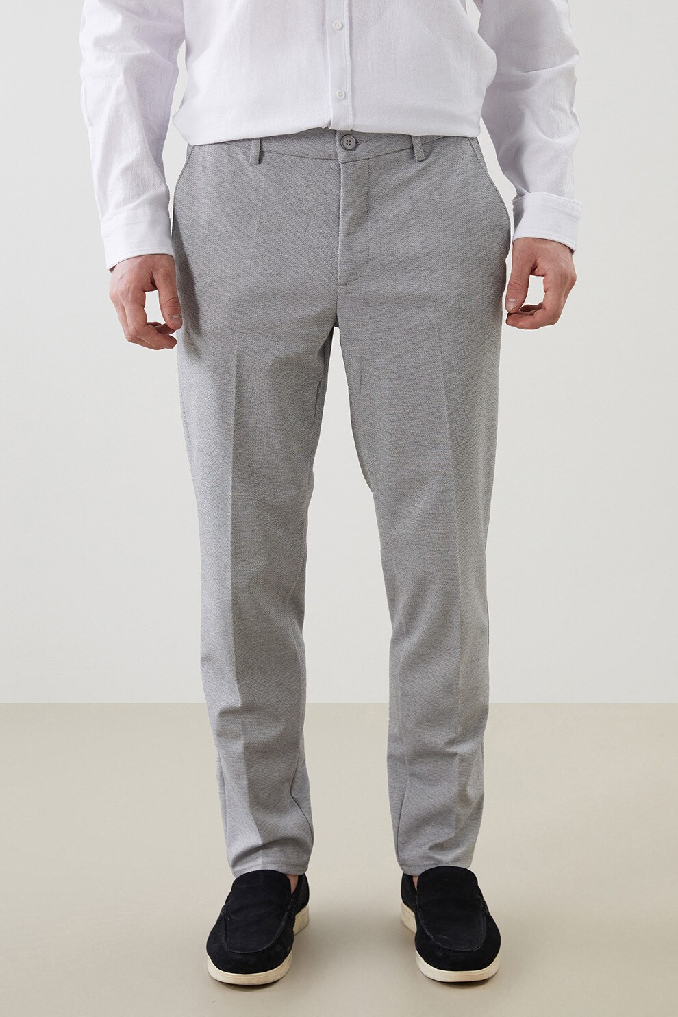 LC WAIKIKI, Pantaloni regular fit cu buzunare, Gri inchis, 32