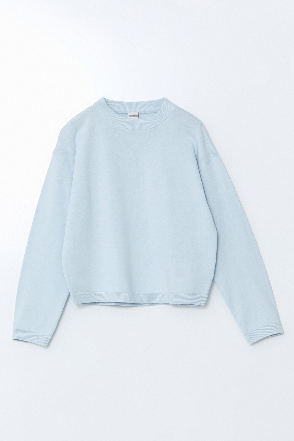 LC WAIKIKI, Bluza de trening lejera cu model uni, Albastru pastel