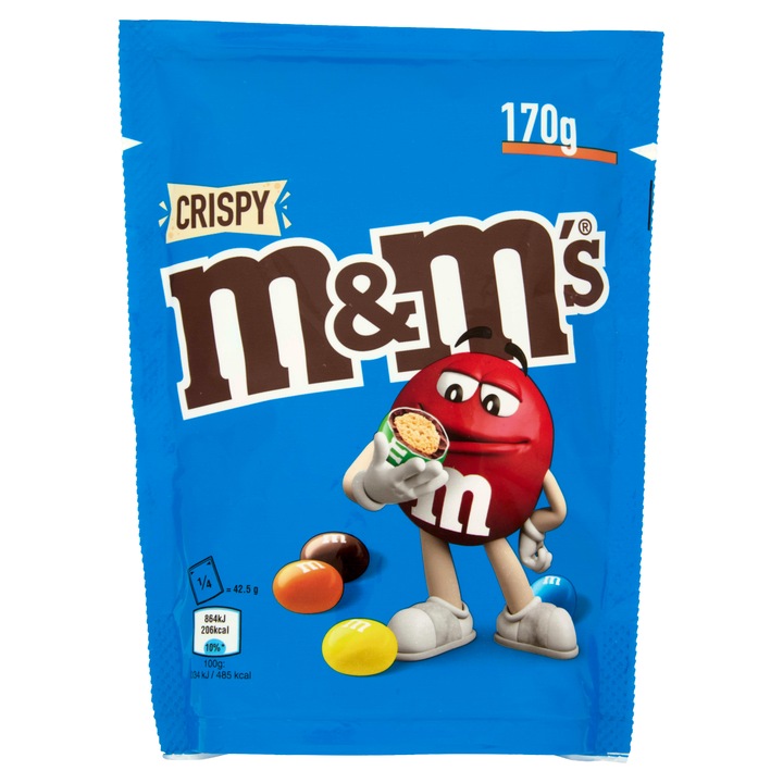 Arahide invelite in ciocolata M&M's crispy family 170 g italia