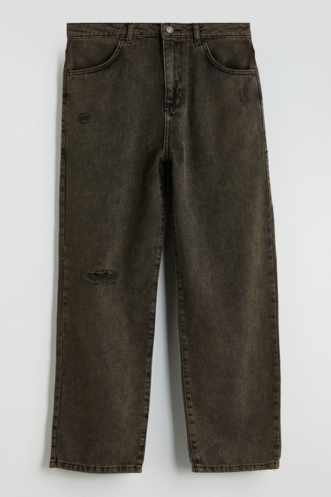 LC WAIKIKI, Blugi drepti cu detalii deteriorate, Maro inchis, XS