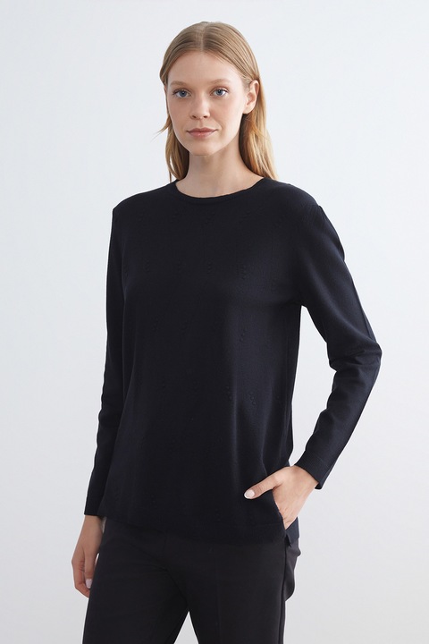 LC WAIKIKI, Pulover lejer tricotat fin, Negru