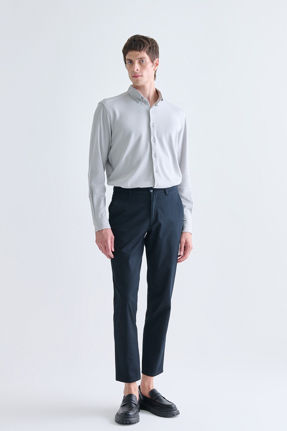 LC WAIKIKI, Pantaloni chino crop, Albastru ultramarin, 32 - eMAG.ro