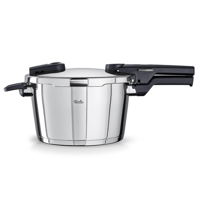 Oală sub presiune Fissler Vitaquick, inox, 4.5L, Ø22cm, 2 niveluri de gătire