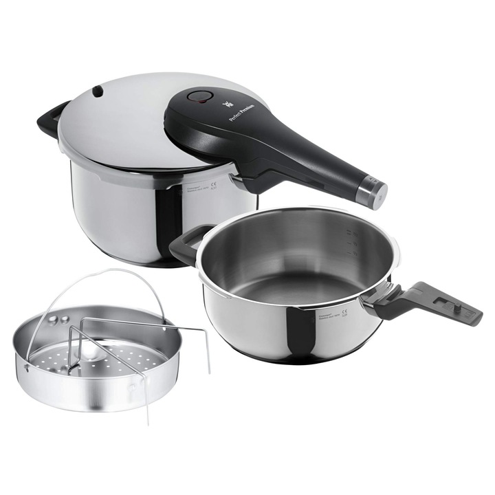 WMF Perfect Premium Kukta szett 3 darabos, 4,5L + 3L, rozsdamentes acél, indukciós