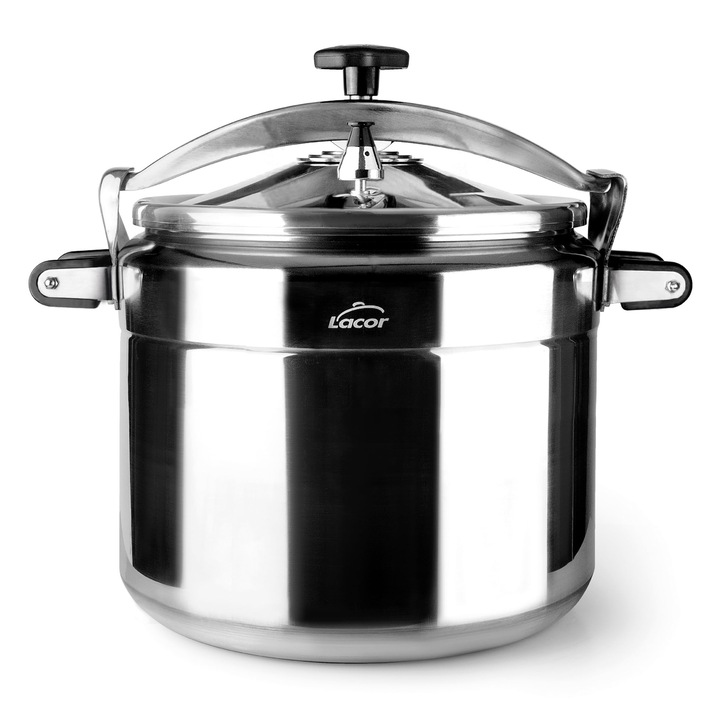 Lacor kukta, 22L, alumínium, szürke, 34cm