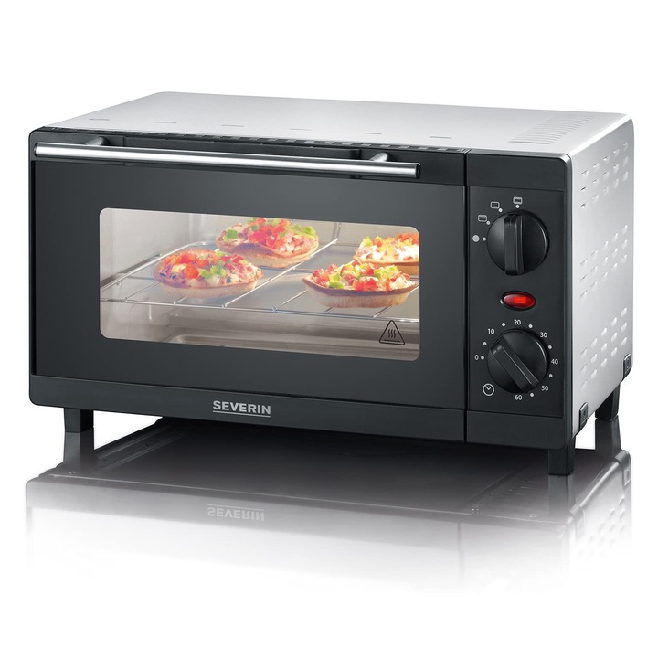 Cuptor Electric Severin, 800W, 9L, Argintiu/Negru
