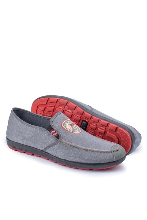 Cipő férfiaknak, vászon, Grand Polo Club, 371209, világosszürke