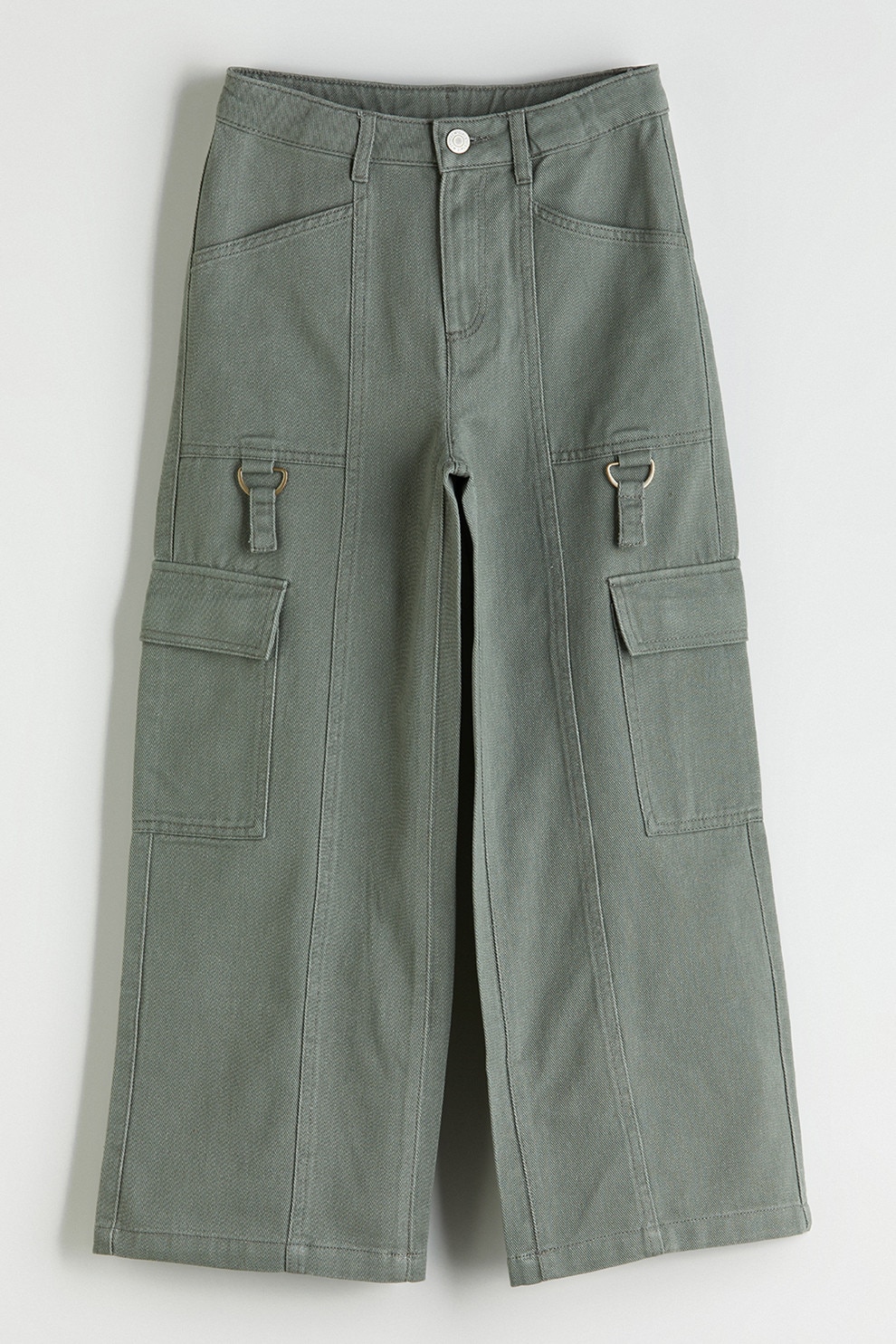 LC WAIKIKI, Blugi cargo ampli, Kaki, 152-158 CM