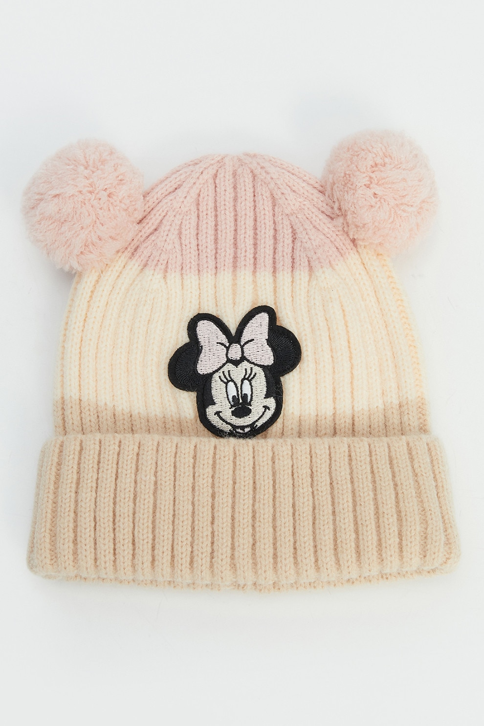 LC WAIKIKI, Caciula cu Minnie Mouse si ciucure, Roz prafuit/Bej deschis