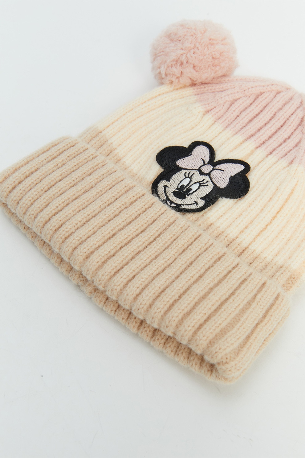 LC WAIKIKI, Caciula cu Minnie Mouse si ciucure, Roz prafuit/Bej deschis