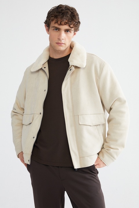 LC WAIKIKI, Jacheta cu buzunare laterale, Galben pal, XL