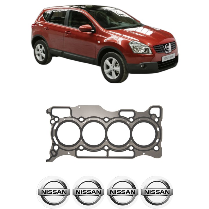 Garnitura chiuloasa NISSAN QASHQAI +2 (JJ10E) 1.6 din 2007-2013 KW 81 CP 110 CMC 1598, auto, Elring, 4x Stickere auto cu NISSAN