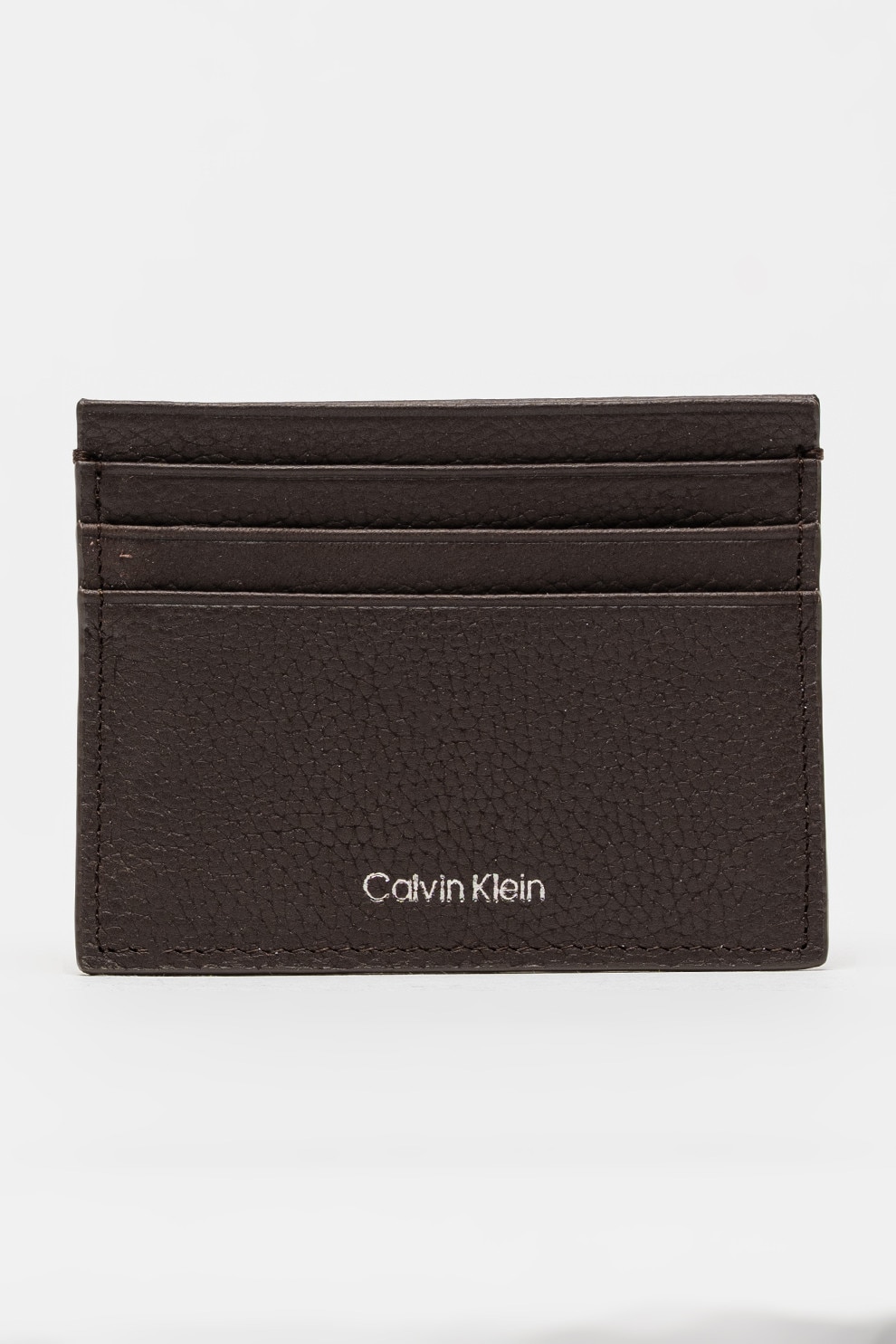 CALVIN KLEIN, Portcart de piele, Maro inchis