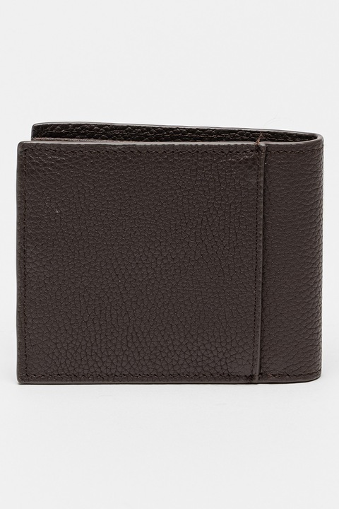 CALVIN KLEIN, Кожен портфейл с лого, Тъмнокафяв