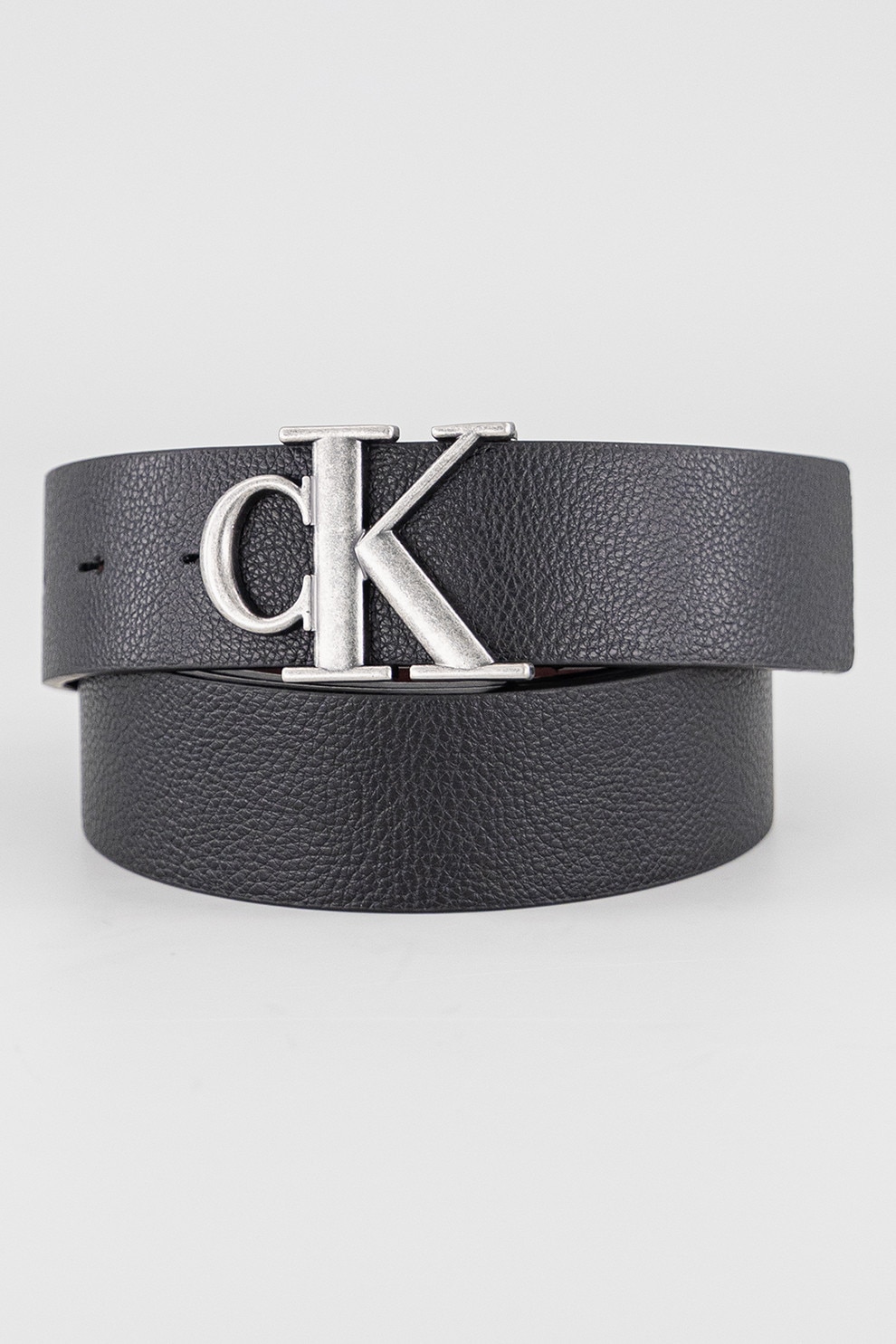 CALVIN KLEIN, Curea din amestec de piele, Visiniu, Negru, 105