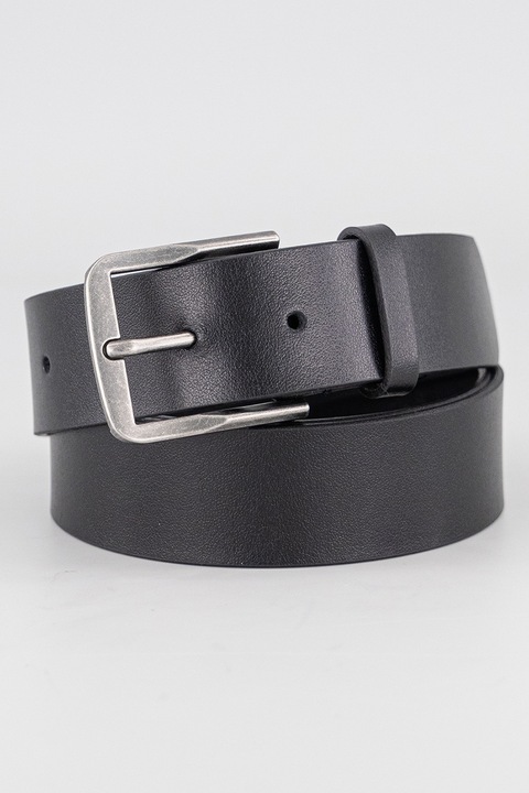 CALVIN KLEIN, Fémcsatos bőröv, Fekete, 105