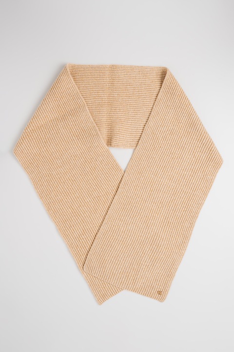 CALVIN KLEIN, Fular uni din amestec de lana, Bej melange