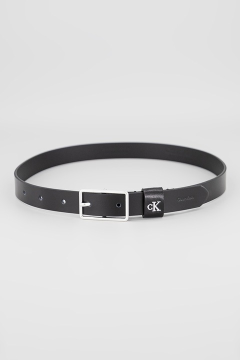 CALVIN KLEIN, Curea de piele cu detaliu logo, 90
