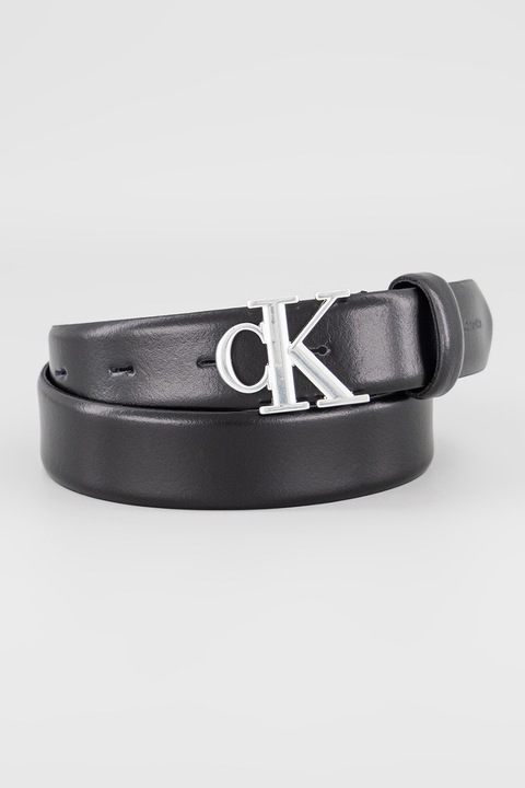 CALVIN KLEIN, Curea de piele cu catarama logo, 85
