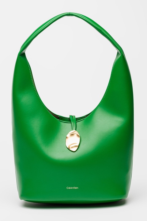 CALVIN KLEIN, Műbőr táska levehető kistáskával, Zöld