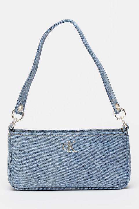 CALVIN KLEIN JEANS, Geanta cu bareta si logo, Albastru melange
