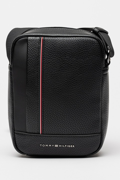 Tommy Hilfiger, Breezy keresztpántos műbőr táska, Fekete