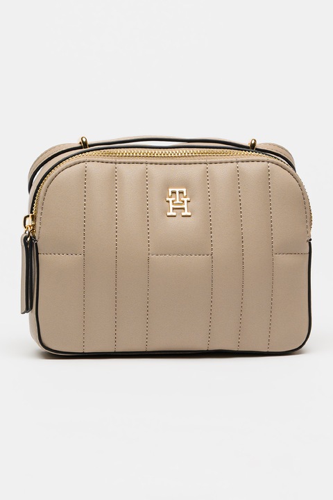 Tommy Hilfiger, Keresztpántos műbőr táska, Világos tópbarna