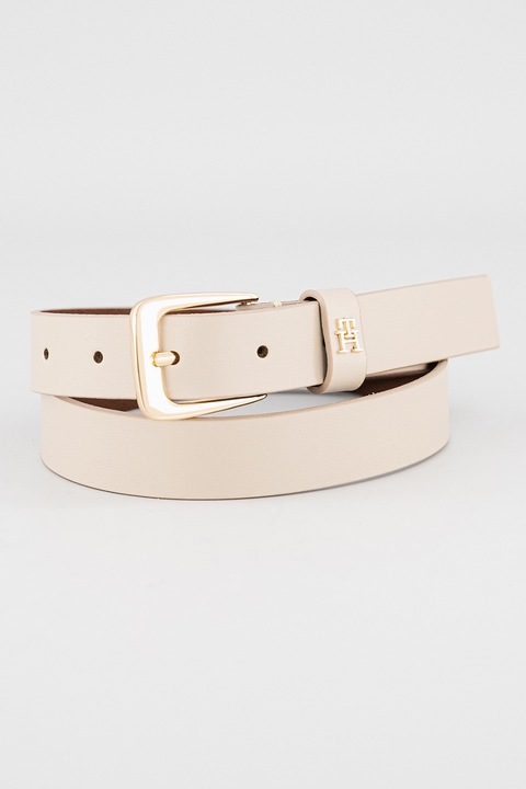 Tommy Hilfiger, Logós bőröv, Drapp, 90