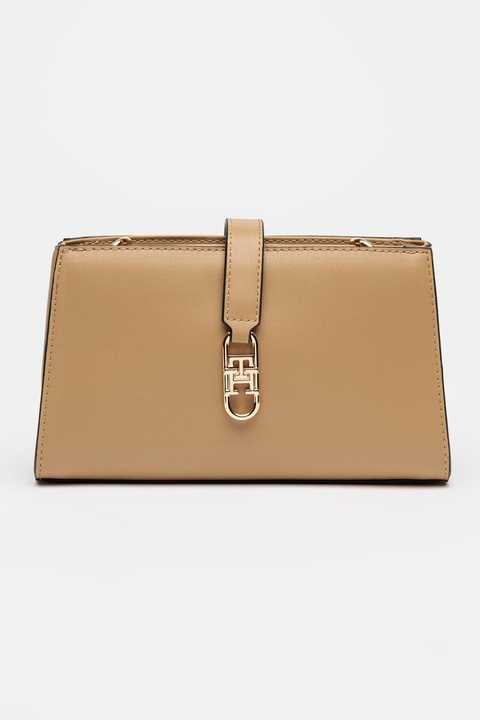 Tommy Hilfiger, Libre keresztpántos műbőr táska, Tevebarna