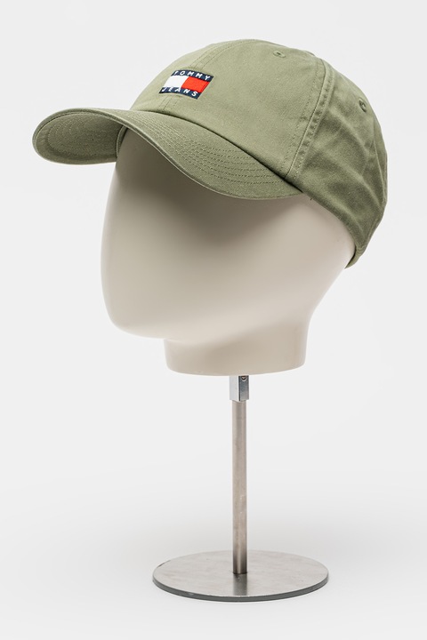 Tommy Jeans, Sapca din bumbac organic Heritage, Verde masliniu, One-Size