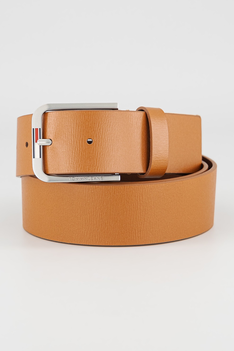 Tommy Jeans, Curea uni de piele, Maro scortisoara, 105