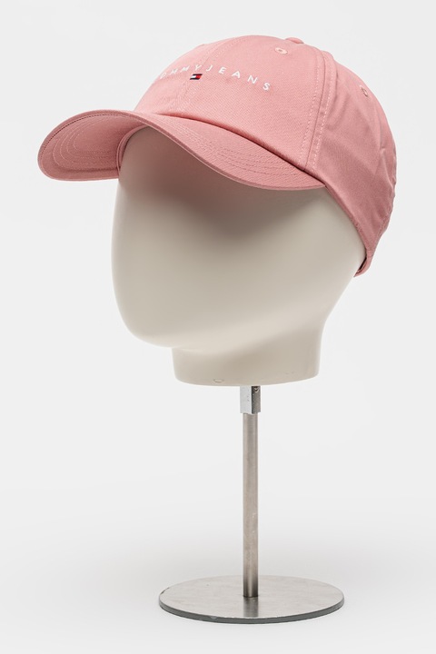 Tommy Jeans, Sapca din bumbac organic cu inchidere velcro, Roz prafuit