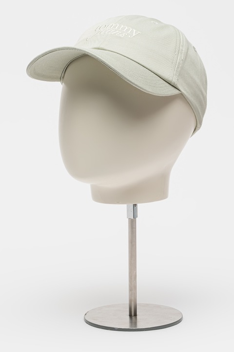 Tommy Jeans, Sapca baseball ajustabila cu logo brodat, Verde deschis