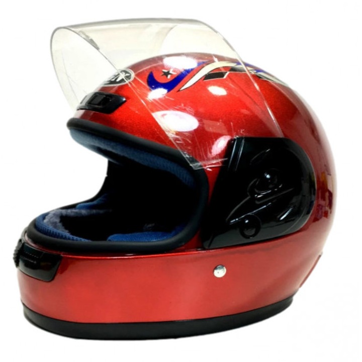 Robogó bukósisak Teljes arc Safe (piros színű)